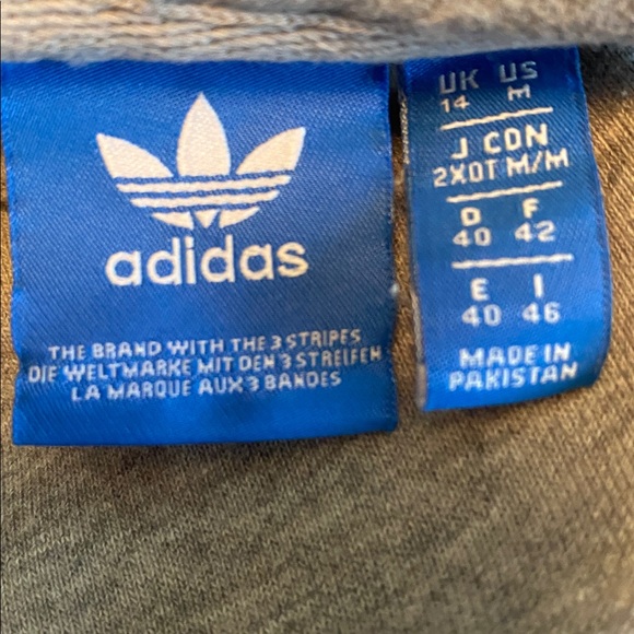 Adidas Trefoil Gray Hooded Sweatshirt - Picture 3 of 3